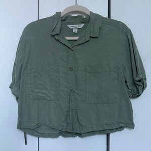 Green Button-Up Shirt